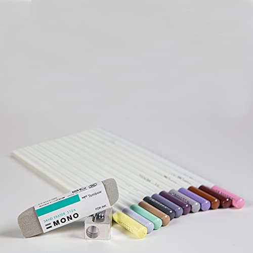 Tombow 51529 Irojiten Colored Pencil Set, Tranquil. Includes 12 Premium Colored Pencils, Sharpener, And Colored Pencil Eraser #TOP1
