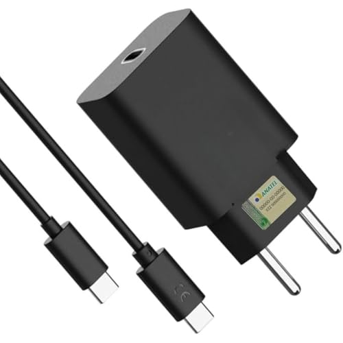 Kit 2 Carregadores Turbo Premium 25W + 2 Cabos Tipo-C para Tipo-C (1M). Tecnologia Power Delivery (PD). Cor: Preto.