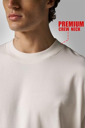 Image of Oheebazar Premium Black Oversized T-Shirt for Men | 240 GSM Heavy Cotton | Loose Fit Plain Streetwear Tee