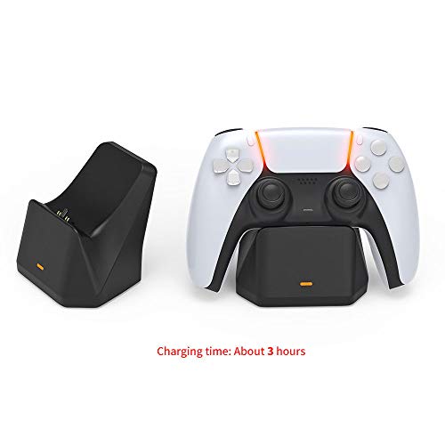 zhiang Carregador único para PS5 Gamepad, PS5 Controlador sem fio Bluetooth Carregador único sem fio