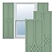 Ekena Millwork TFP001CP18X070TG True Fit PVC Cedar Park Fixed Mount Shutters, 18"W x 70"H, Track Green