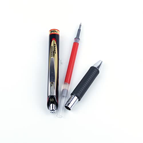 EnerGel Permanent Retractable Rollerball 0.5mm Tinta Roja 12 bolígrafos miniatura 6