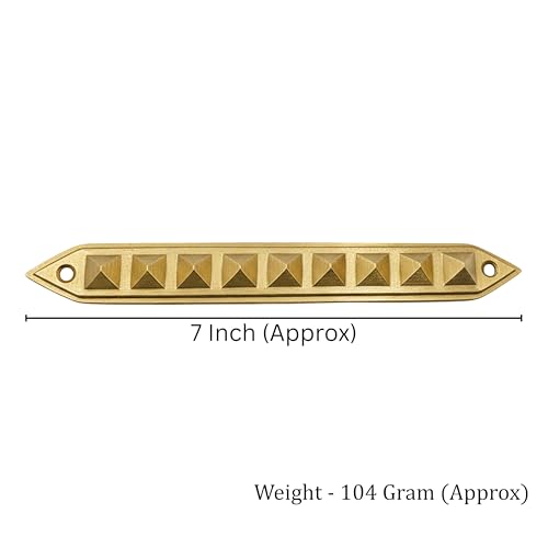 Image of Brass 9 Pyramid Strip |Size- 7Inch |Weight of 1 Pyramid Strip- 104gm Approx |Vastu Remedy Tool |Strip with Pyramid Design for Correcting Corner | Home & Spritual Decor | Pack of 3