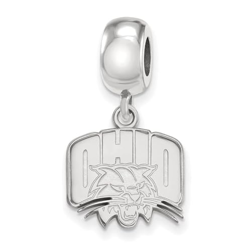 LogoArt Sterling Silver Ohio University Small Bead Charm Dangle