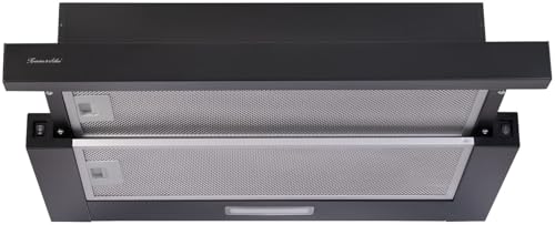 Hotte aspirante tiroir de cuisine encastrable DAH-110 350 m³/h - noire [Rosenstein & Söhne]