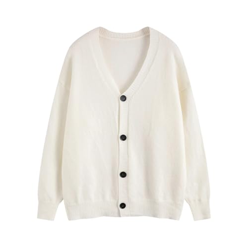 Men's Single-Breasted V-Neck Knit Cardigan – Casual Long Sleeve Stretch Sweater Stylish Outfit