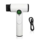Cordless Hair Dryer, Rechargeable with 15600mAh Long Lasting Battery, 100 Adjustable Speed and Temperature Settings, Portable Fast Drying Blow Dryer for Home and Travel Use, White