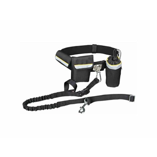 TRIXIE Ceinture Ventrale avec Laisse pour Chien Noir