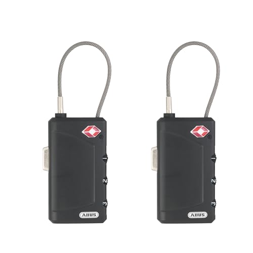 ABUS 2-Pack 148TSA/30 TSA Cable Combination Lock for Hard Cases, Luggage