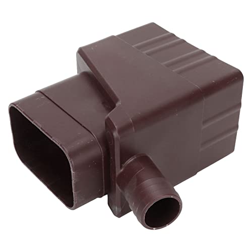 UBEF Système de Dérivation de l'eau, Installation Facile, Tuyau Rectangulaire Universel de 40 Pouces, Système de Collecte des Eaux de Pluie pour l'irrigation du Jardin (Marron foncé)