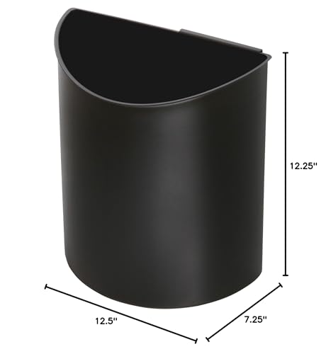 Safco Desk Side Recycling Receptacle, 2 Bin Set, Black/Blue, 3 Gallon Each image 5