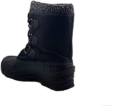 LB Men's Winter Snow Boots Shoes Waterproof Insulated Lace UP (D,M) 107- BLACK-12