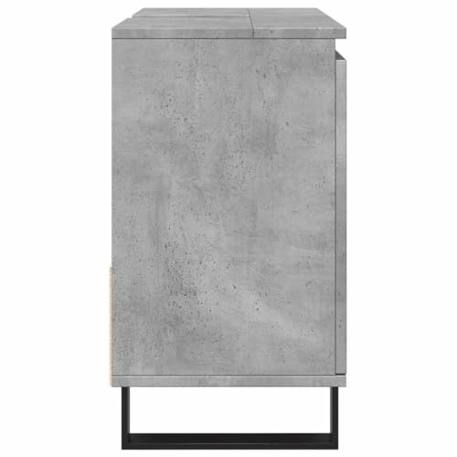 Mueble de baño para lavabo en gris hormigón de madera de ingeniería 6