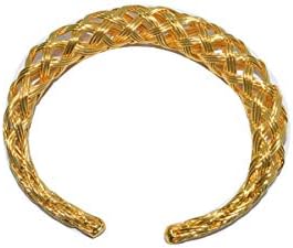 Handmade Design Yellow Gold Plated Cuff Bracelet Fashion Jewellery