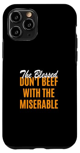 �I�����W�F Too Blessed To Be Miserable Orange Graphic �X�}�z�P�[�X iPhone 11 Pro �p