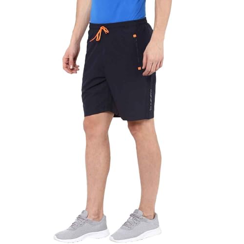 Image of Nivia Urban Peach Shorts for Men | Shorts for Gym | Sports Shorts | Running Shorts (Navy Blue /Red,2XL)