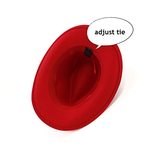 Gossifan Classic Womens Western Cowboy Cowgirl Hats With Wide Belt Red #TOP3