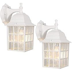 Dusk to Dawn Outdoor Lighting Fixtures Wall Mount, Sensor Exterior Light Fixtures, White Wall Lights for House, Waterproof Porch Lights, Wall Lamp, Wall Lantern Wall Sconce for Garage, Front Door