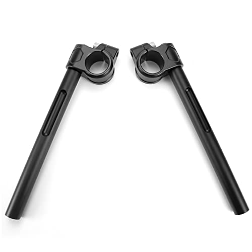 Demi Guidon Moto Bracelet 49mm compatible avec Sportster Forty eight 48 Accessories xl1200c xl1200xs Moto Cafe Race Universel Fourche Kits Guidon Aluminium Noir Cover