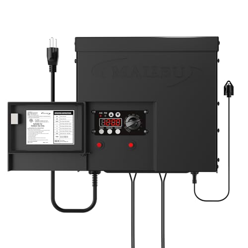 Malibu 600W outdoor low voltage transformer with sensor