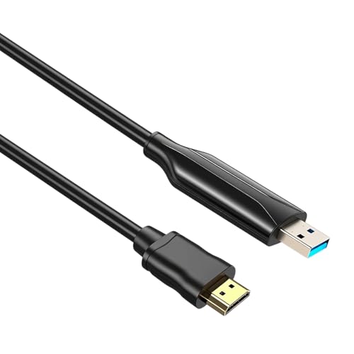 iHaospace USB 3.0 - HDMIA_v^[P[u 4.9tB[g 1080P 60Hz USB-A - HDMI tHD j^[APCAm[gp\RAerAvWFN^[p Windows 7/8/8.1/10/11/XP/Mac
