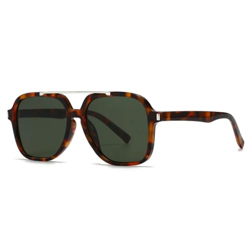 Lunettes de soleil rétro doubles pour femmes et hommes tendance avec protection UV400