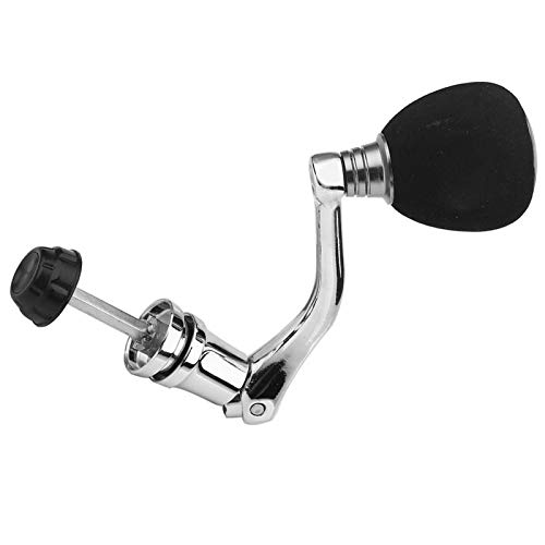 Hibeauty Reel Replacement Power Handle, Metal Rocker Arm Grip with EVA Knob for Spinning Fishg el, Sturdy and Durable Hex Trunk,