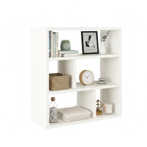 Image of FURNEASER Wall Shelves for Living Room, Hanging Decoration & Corner Display Shelf, Modern & Stylish Bookcase Bookshelf for Home Office Wall Decoration (EN2)