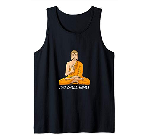Buddha Buddhism Spiritual Zen Yoga Meditation Chill Gift Camiseta sin Mangas