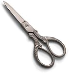 5inch Vintage Style Scissors Titanium Plating Stainless Steel Antique Shears for Craft Embroidery Crochet Needle Point Knitting Project