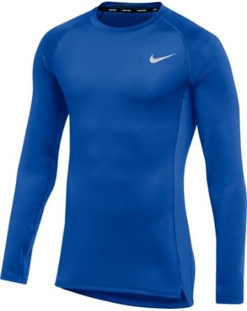 Nike Mens Pro Fitted Long Sleeve Training Tee (Small Royal)