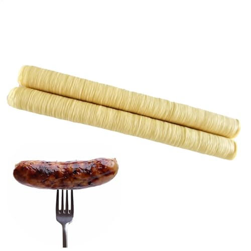 Wurstdarm | 2 Stück 14m x 26mm Kollagenhülle Wursthülle | Essbare Wursthülle für Würzige Hausgemachte Würste Schinken Schwein Wursthülle Haut