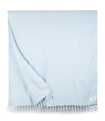 Bersuse 100% Cotton Zuma Stonewashed Turkish Towel - 33X66 Inches, Mint Green #TOP3