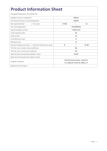 Pirelli P Zero Xl Fsl - 235/40R18 95Y - Pneumatico Estivo - 9