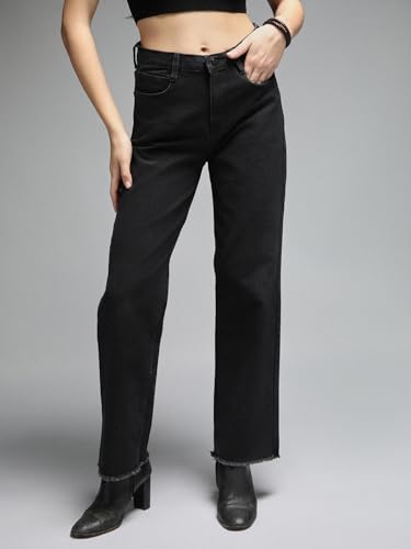 Image of HIGH Star Women's Straight Fit Mid Rise Jeans