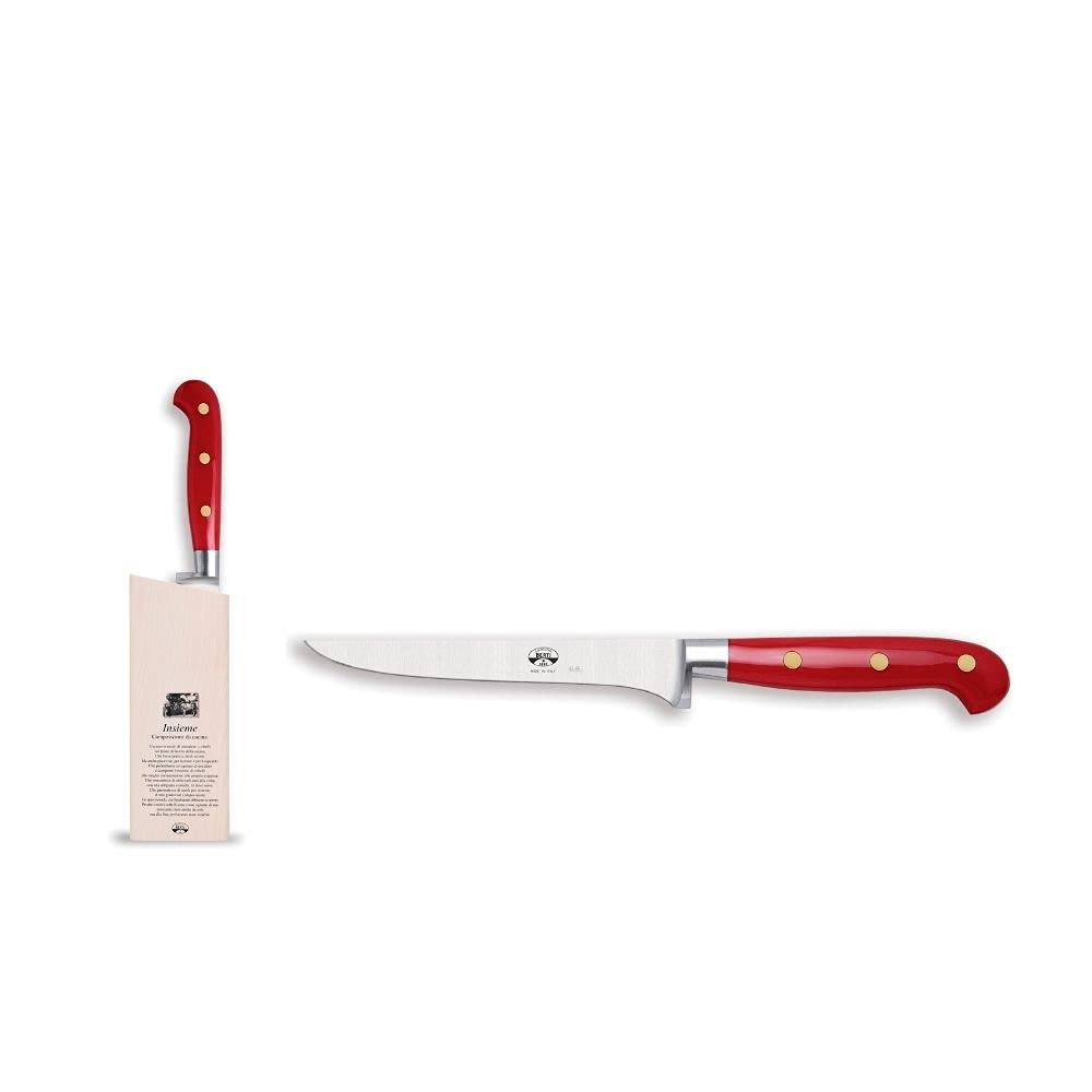 Coltellerie Berti - Insieme - Coltello da disosso grande - Ceppo magnetico + coltello cucina forgiato (brevettato)