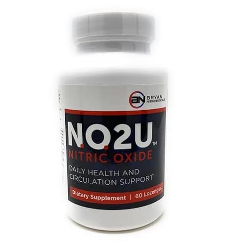 Bryan Nitriceuticals No2U Nitric Oxide Lozenges Daily Health & Circulation Support, Enhances Blood Flow In Body, Blend Of Vitamins And Minerals (60 Servings) #TOP1