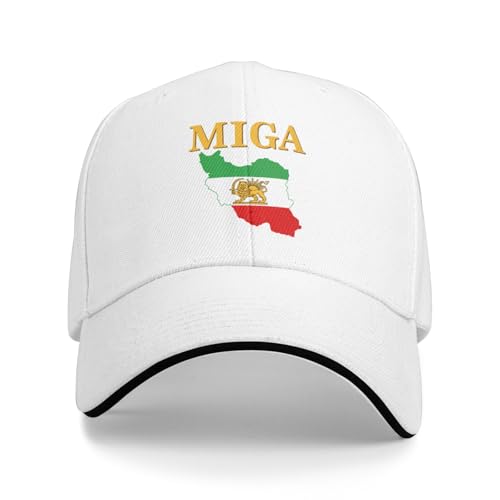 Make Iran Great Again Hat Old Iran Persian Flag Lion and Sun Hat Cap for Men Women Black