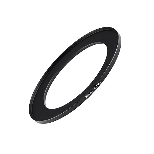 Image of 62mm to 82mm Step Up Ring Filter Adapter Black Metal Step up Adapter Rings Compatible with All Brand UV CPL ND Camera Lens Filter Step Down Ring (62mm-82mm)