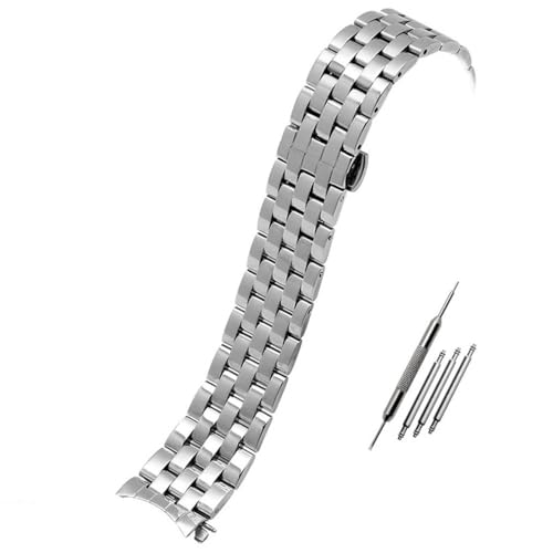 Bracelet montre Sobrave en acier robuste avec maillons incurvés