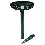 EffiFish Outdoor Solar Tiervertreiber mit Bewegungsmelder, IP44 Wasserdicht Katzenschreck für Garten, Hof, Bauernhof Schutz (Grün)