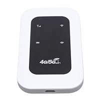 4G 5G WiFi Hotspot, Tragbares WLAN Mobilfunk Hotspot Gerät, Stecker und Spielverschluss Bis zu 10 Geräte, 2100 mAh mit SIM Kartensteckplatz, für Reisebereich Campervan