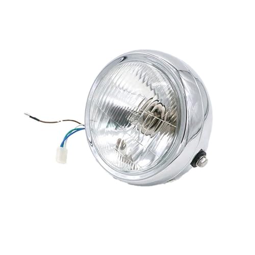 Phare moto rétro 12V en fer : roulez sans vibration avec feux de route