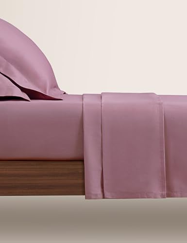 Image of Symbol Premium 100% Pure Cotton Soft Bedsheet for Double Bed - King Size (108x108 inches) with 2 Pillow Covers (27x17 inches) | 400 Threadcount