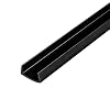 Outwater Plastics Gloss Black 3/4 RPVC Plastic U-Channel/C-Channel 36 Inch Lengths Pack of 4