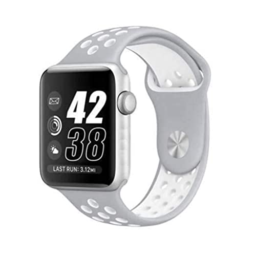 TECHONTO® Sports Band Soft Silicone Sport Wristband Compatible with Apple Watch iWatch Bands 38mm 40mm Soft Silicone Strap Wristbands