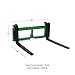 Titan Attachments Pallet Fork Attachment, 42” Fork Blades, Rated 3,000 LB, Receiver Hitch, Fits John Deere Loaders