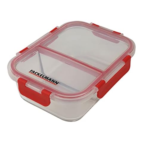 Fackelmann Transparent Storage Jar with Divider Cover