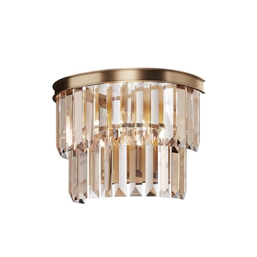 Image of Neoclassic Modern Art Deco Wall Light Revero Gold Metal and Glass IP 20 AC 220-240 E14 1 Bulb (Not Included) 40W for Living Room, Kitchen, Bedroom, Dining Room,