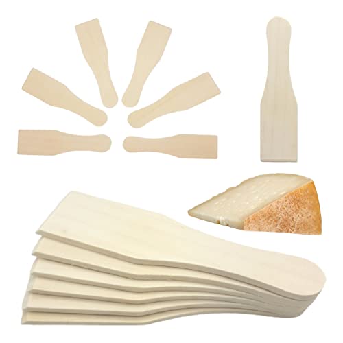 Lot de 6 spatules à raclette en bois - Evite les rayures du revêtement antiadhésif - Grattoir à raclette